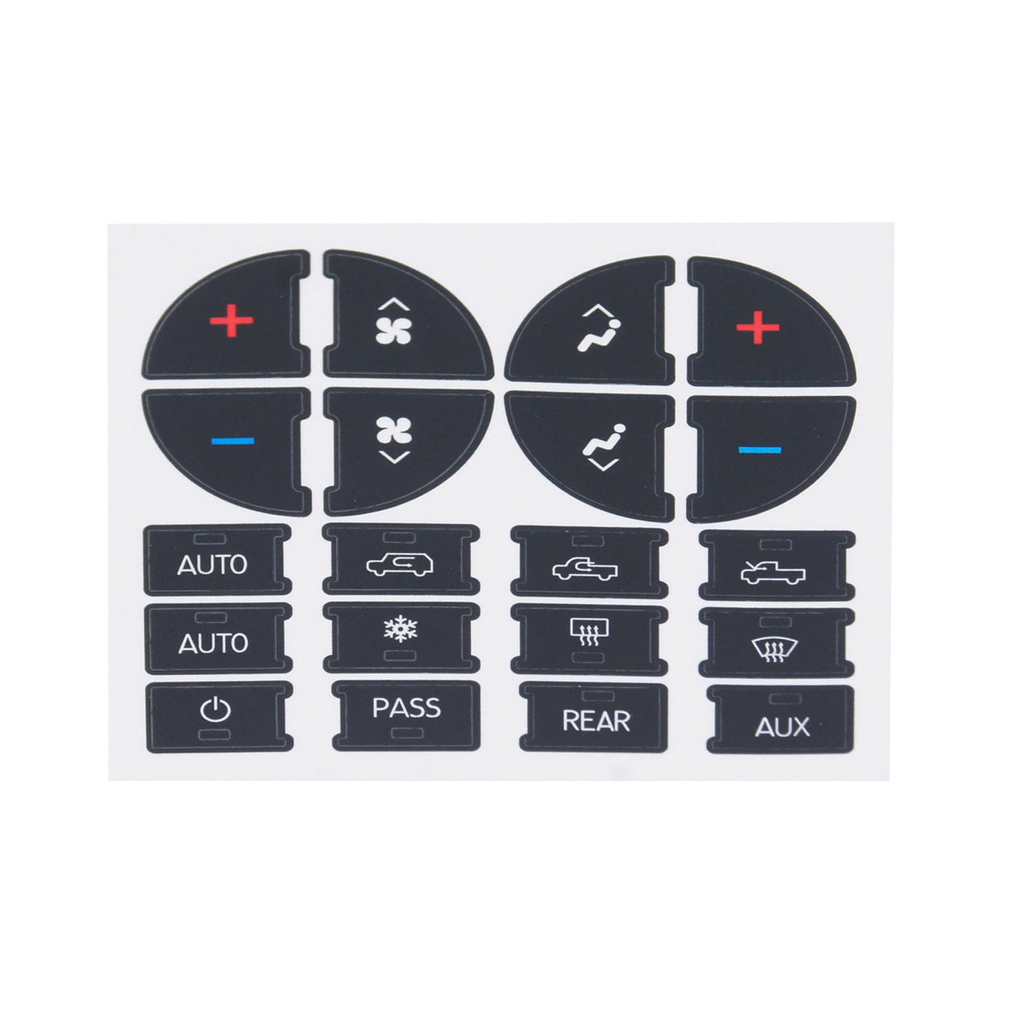 AC Panel Decals & Radio Button Repair Decal Set KKmoon AC Dash Button Sticker Repair Kit Replacement for Chevrolet GMC Tahoe 2007-2015 