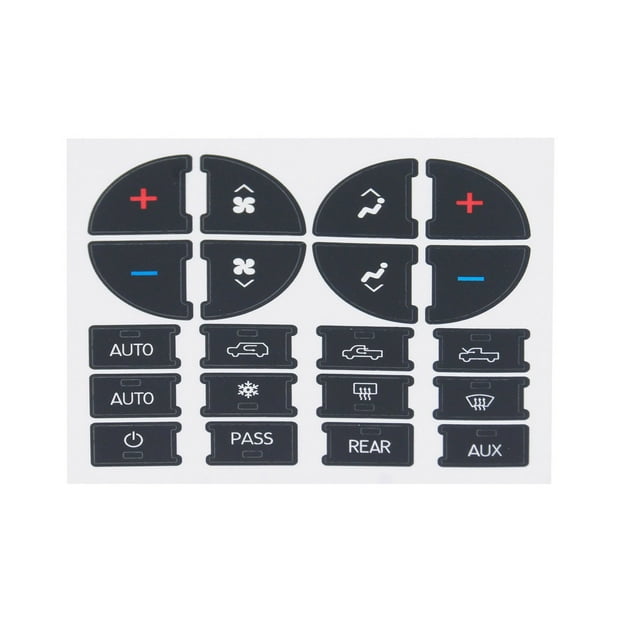 TFixol AC Dash Button Sticker Kit de reparación AC Panel Calcomanías TFixol Botón de guión Pegatina