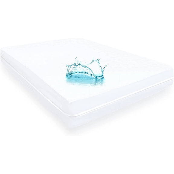 Ruili Waterproof Queen Size Zippered Mattress Encasement Deep Pocket Fit Up to 16 Inches Bed Bug Proof Mattress Protector Six-Sided Mattress Cover