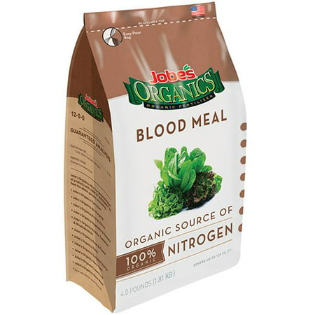 Jobe's Organics Blood Meal 12-0-0 Organic Nitrogen for Berries, Leafy Vegetables, Ferns, Shrubs and Composting, 3 pound bag , Organic granular.., By Jobes