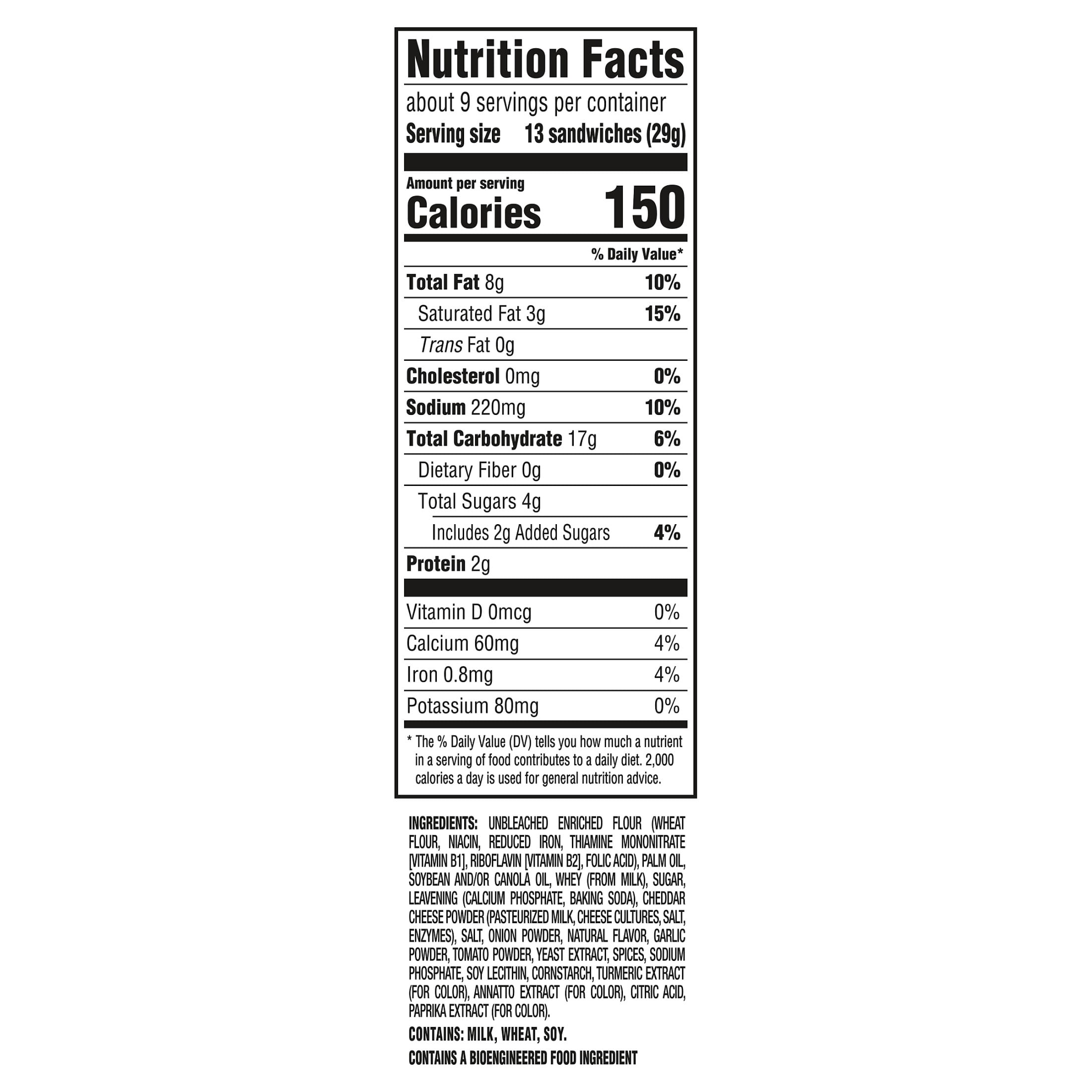 RITZ Bits Flavor Charged Cheese Pizza Sandwich Crackers, Lunch Snacks, 8.8 oz