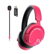 ONIKUMA 2.4GHz Wireless Gaming Headset for PS5/PS4/PC/Xbox/Switch/, Gaming Headphone with Noise-Canceling Mic, 7.1 Stereo Surround Sound, RGB Light, 60H Battery Life