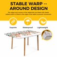 thumbnail image 4 of Vintage Leaves Table Cloths for 4 Foot Rectangle Tables, Summer Botanical Pastoral Watercolor Patio Waterproof Elastic Fitted Tablecloths, Washable Rectangular Table Cover for Camping, 4 of 8