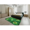 thumbnail image 4 of Ahgly Company Indoor Round Patterned Deep Emerald Green Area Rugs, 5' Round, 4 of 6