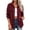 Wine #067, variant on Womens Flannel Shirts Long Sleeve Button Down Casual Fall Plaid Top, XL