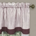 thumbnail image 3 of Simple Elegance by Ben&Jonah Laurel Window Curtain Tier Pair and Valance Set - 58"W x 24"L - Burgundy, 3 of 3