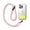 Pink, variant on Ringke Holder Link Clear Strap [Strap + Phone Tether Tab] for Cell Phone Case, Adjustable Lanyard Strap with Anti-Tearing Technology Transparent Pads for Universal Smartphone - Khaki & White