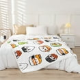 thumbnail image 2 of Sushi Pattern Blanket Japanese-Style Fleece Blanket for Bed Couch Sofa Kids Kawaii Food Theme Throw Blanket Cute Japanese Sushi Plush Sherpa Throw Blanket Room Decor Air Conditioning Twin 60"x80", 2 of 8