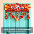 thumbnail image 4 of Abbraccia Pareados de temporada, caballo de dibujos animados, decoración festiva de puerta, jardín de infancia, fortuna, ambiente de Año Nuevo, 4 of 6