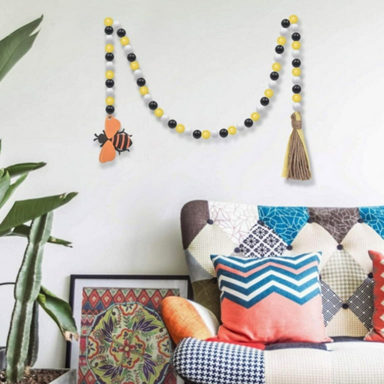 Big Sale Farmhouse Wood Bead Garland Wood Beads Garland Home Room