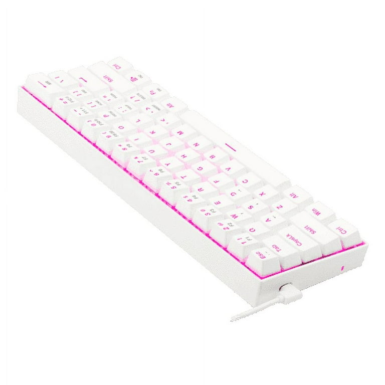 Redragon K630 60% Mechanical Gaming Keyboard Pink LED Backlit