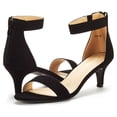 thumbnail image 2 of Women's Ankle Strap Stilettos Low Heel Open Toe Sandals Party Dress Shoes, 2 of 6