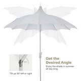 LAUSAINT HOME 9FT Patio Umbrella, 360° Rotation Design, Gradient Blue
