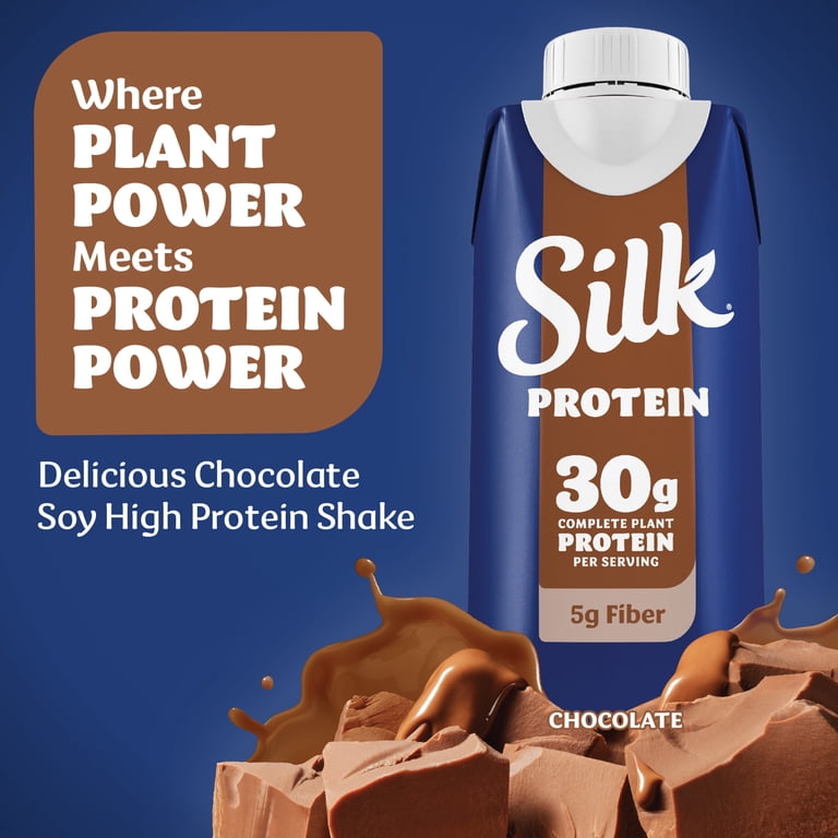 Silk 30g Chocolate Protein Shakes, Dairy Free, Lactose Free, Ready
