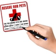 thumbnail image 3 of Pet Emergency FIRE Alert Save Rescue Our Animals They are Inside  5 pk Vinyl Window Sticker 5x5 Waterproof Decal Dog Cat in House on Fire, 3 of 8