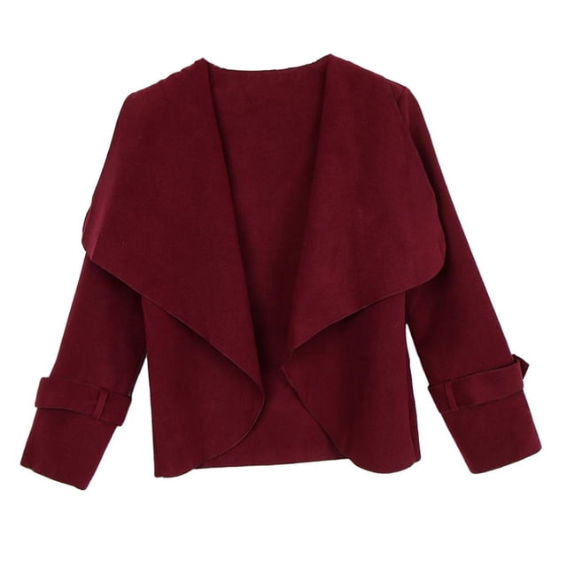 Chaqueta De Punto Lana Manga Larga Frente Abierto Estilo Moderno Apariencia Atractiva Mujeres METRO Baoblaze Chaqueta corta de lana