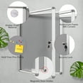 thumbnail image 4 of SWANCROWN Enclosed Fabric Bulletin Board with Lock 26"x 20", Grey, Aluminum Frame, 4 of 8