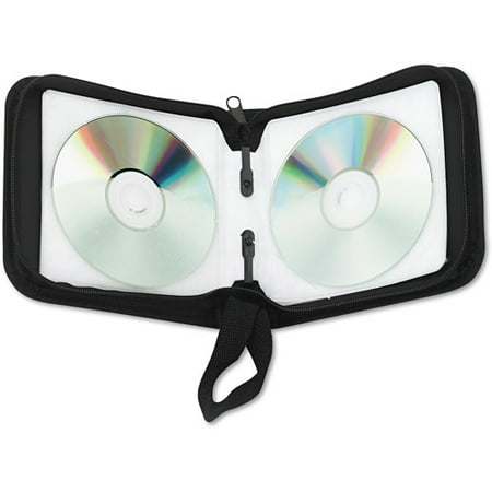 Innovera 73024 CD/DVD Wallet, Holds 24 Disks, Black