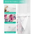 thumbnail image 3 of No Hook Shower Curtain with Snap in Liner, Bird Nature Vintage Plant Tree Branches Birds Flowers Hotel Shower Curtains for Bathroom, Washable Shower Curtain Liner Set with Mesh Top Window, 72”x78”, 3 of 6