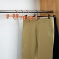 thumbnail image 2 of Stackable Shiny Copper/Gold Metal Pants Hanger, Rose Gold Skirt Trousers Hanger Add-on Hook, Space-Saving Hanger with Non-Slip Adjustable Clips for Jeans Slacks Boutique (10, Copper), 2 of 8