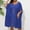Blue, variant on HOMBOM Plus Size Beach Cover Ups for Women Bathing Suit Cover Up Sheer Mesh V Neck Holiday Ladies Beach Dress