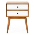 thumbnail image 7 of GDF Studio OkiOki Mid Century Nightstand, Natural Oak and White, 7 of 7