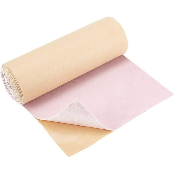 1 Set 157.5x10 inch Pearl Pink Self Adhesive Velvet Flock Liner Soft Velvet Liner Fabric Sticky Back Sheets DIY Arts Decoration 0.8mm Thick for Jewelry Drawer Craft Upholstery