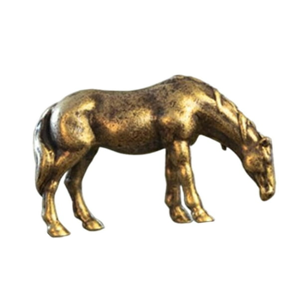 Estatuas de caballos en miniatura, figuras para paisajes, pabellones, escenas de la vida, bonsáis, bricolaje bebiendo caballo