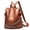 Earthy Yellow, variant on Vintage Leather Backpack for Women, Soft Rucksack Backpack with Anti-Theft Pocket Convertible Shoulder Handbag
