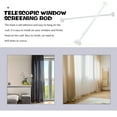 thumbnail image 3 of 2 Pcs Tension Curtain Rod Outfit Hangers Magnet Curtain Rod Double Curtain Rod Curtain Tension Rods Screen Rod Curtain Rod Adjustable White Plastic, 3 of 6