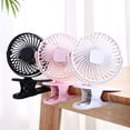 thumbnail image 2 of Mini ventilador de abrazadera, ventilador de escritorio USB, ventilador de mesa silencioso portátil, ventilador de clip de coche USB con batería recargable, rotación de 3 velocidades para of, 2 of 3