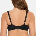 thumbnail image 2 of MELENECA Women's Minimizer Seamless Unlined Comfortable Plus Size Underwire Bra Black 46C, 2 of 6
