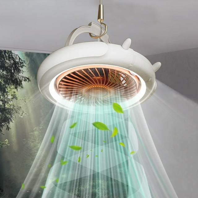 PRETXORVE Ceiling Fan with Lights Enclosed Low Fan Light Ceiling Light with Fan USB Rechargeable Fan