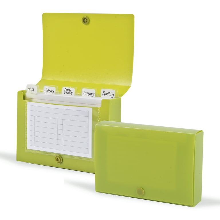 DocIt Organizers Index Card Holder 3 x 5, School Index Cards and More, 4  Count 