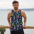 thumbnail image 6 of Rateoe Monster Pizza Pattern Sleeveless Gym Shirt Muscle Tee Breathable Workout Shirt Slim-Fit Tank Quick Dry Fit Muscle Tank Top Bodybuilding Sleeveless T Shirt-Large, 6 of 7