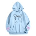 thumbnail image 5 of Byworldtasic Womens Sweatshirts Womens Oversized Bow Tie Printed Hoodies Sweatshirts Vintage Hoodies for Women 2025, 5 of 5