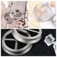 thumbnail image 3 of 1Pcs Replacement Mason Jar Toothbrush Brush Holder Lids for 3 Inch Caliber Jars with 3 Compartment Stainless Steel Multifunctional Glass Jar Cover for Pen Toothbrush Storage, 3 of 8