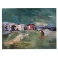 thumbnail image 2 of Fields of Green Canvas Fabric Wall Art in Red, 2 of 2