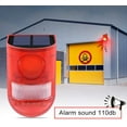 thumbnail image 2 of 4pcs Solar Sound & Light Alarm Motion Sensor 110 Decibels Siren Sound Alert & 6LEDs Flash Warning Strobe Security Alarm System for Farm Villa, 2 of 5
