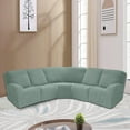 thumbnail image 2 of 2024 5 Seat Corner Sofa Cover Sectional Recliner Corner Sofa Protector for Livingroom Deep Blue, 2 of 10