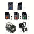 thumbnail image 3 of Connector Fuse Power Socket 250V 10A Connector Fuse Holder Fuse Switch Male Metal Powercord Socket Switch Fuse Holder Male, 3 of 8