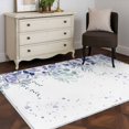 thumbnail image 4 of Purple Botanical Large Area Rugs for Bedroom Living Room, Soft Non Slip Carpet Bedside Rug, Spring Weeping Eucalyptus Leaves Rectangular Floor Cover Kitchen Accent Rug 2.7'x5' for Dining Room/Office, 4 of 9