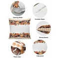 thumbnail image 6 of Decorative Throw Pillow Covers 12x20 Inch Set of 2 Orange Pumpkin Fall Decor Pillow Cases for Couch, Rugby Maple Leaves Cushion Case for Living Room Bedroom Bed Car Chair, 6 of 9