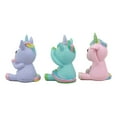 thumbnail image 4 of Ebros Whimsical See Hear Speak No Evil Rainbow Unicorn Figurine Set Of Three 2.75"Tall Enchanted Forest Glade Wise Unicorns Small Decorative Statues, 4 of 5