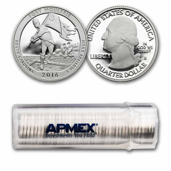2016-S ATB Quarter Fort Moultrie 40-Coin Roll Proof (Silver)