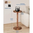 thumbnail image 5 of Table d'Appoint Ronde en Bois et Table à Boisson / Design Moderne Mi‐siècle Robuste et Fonctionnel avec Base en Bois Massif pour Salon, Chambre, Bureau et Plus, 5 of 5