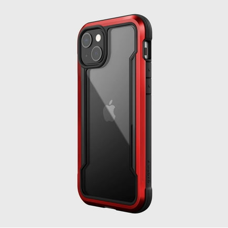 Raptic Shield Case Compatible with iPhone 13 Case, Shock Absorbing Protection, Durable Aluminum Frame, 10ft Drop Tested, Fits iPhone 13, Red