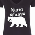thumbnail image 4 of Inktastic Nana Bear in White Women's V-Neck T-Shirt, 4 of 5