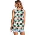 thumbnail image 2 of FUIALDOLG Colorful Coconut Tree Tank Tops Women's Hawaiian Style T-shirt Summer Beach Vacation Outfits Dressy Casual Sleeveless Tops Basic Blouse Loose Fit Flowy Tunic Shirts Summer Outfits Y2K,S, 2 of 7