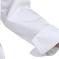 thumbnail image 4 of Soro Essentials- 44”-46” Poly and Cotton Blend Large Chef Coat Jacket with Long Sleeves and White Color- Permanent Press Twill Chef Jacket Cooking for Hotel Kitchen Restaurant Work Uniform, 4 of 5